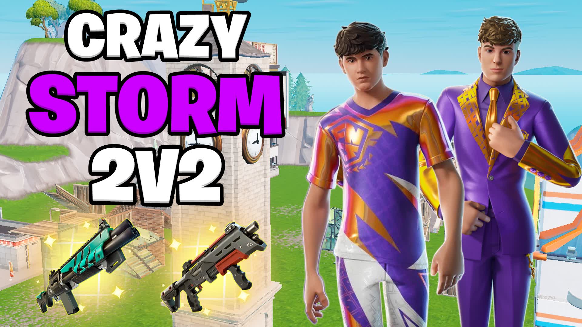 CRAZY STORM 2V2 🎯 — Fortnite Creative map