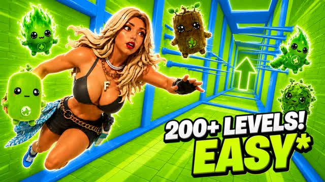 PARKOUR EASY + 200 LEVELS SPIRIT — Fortnite Creative map