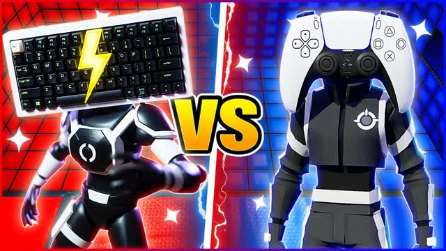 MEGA KEYBOARD VS CONTROLLER 🔴🔵 — Fortnite Creative map cover art