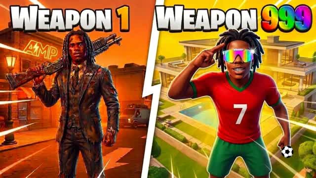 GUN GAME ONE SHOT EXOTICS🏆 — Fortnite Creative map
