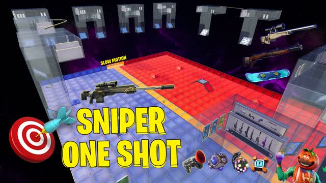 🎯SNIPER ONE SHOT SLOW MOTION🎯 — Fortnite Creative map cover art