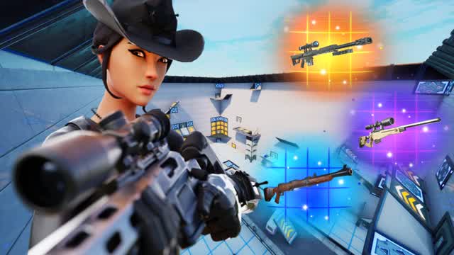 SNIPER NO SCOPE TRICKSHOT🎯 — Fortnite Creative map cover art