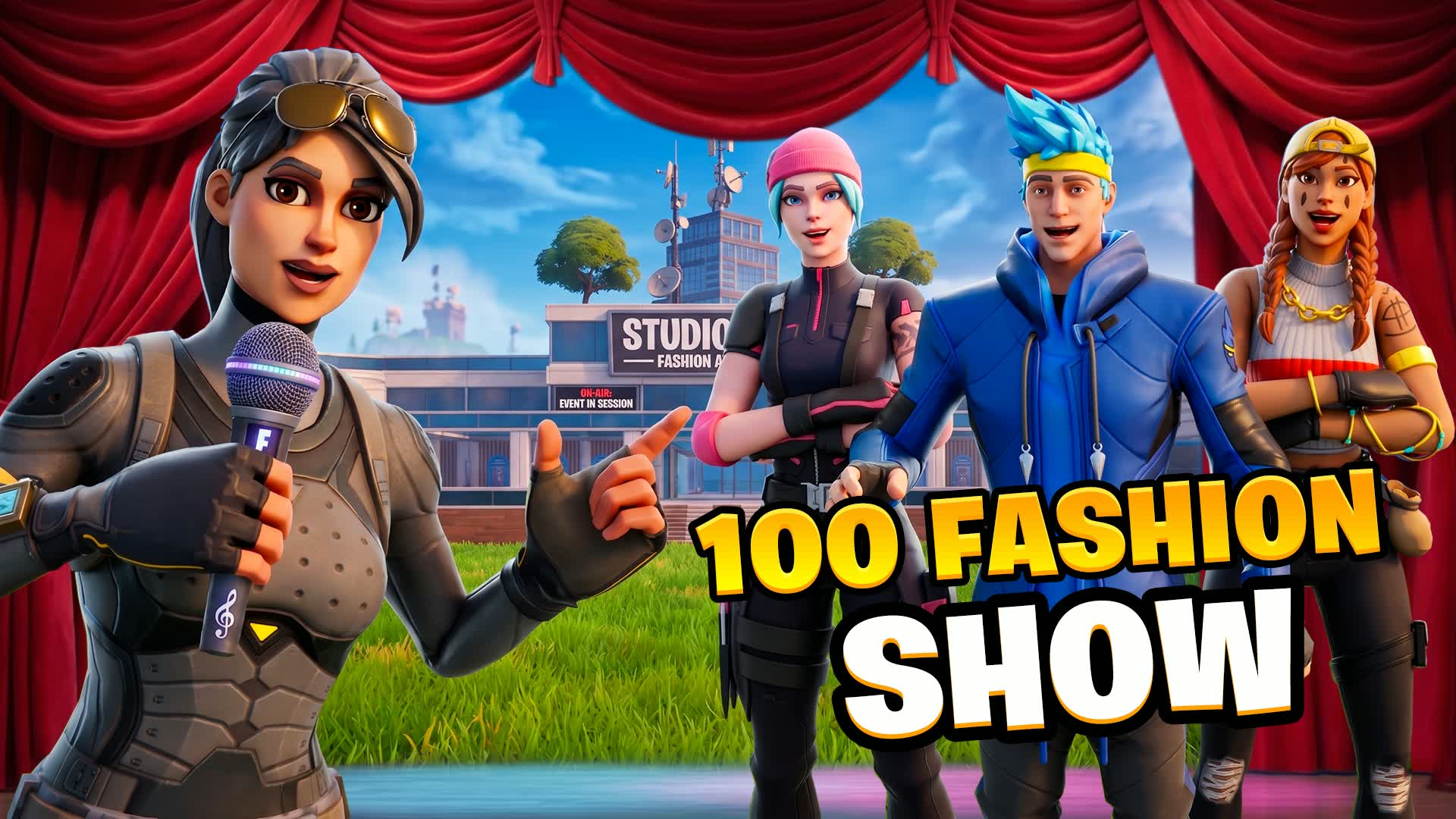 ✨100 Player Fashion Show Party🎊✨ — Fortnite Creative map