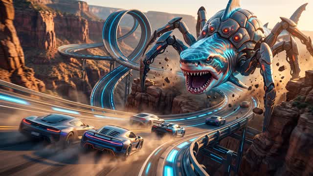 Mech-Shark Mayhem 🦈🕷️ — Fortnite Creative map