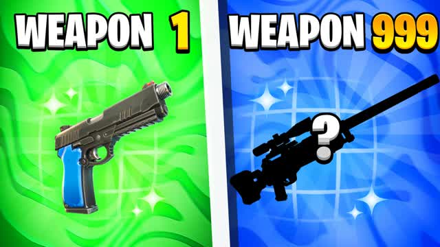 🤩 GUN GAME 🔫 TROPICAL ISLAND ONE SHOT — Fortnite Creative map cover art