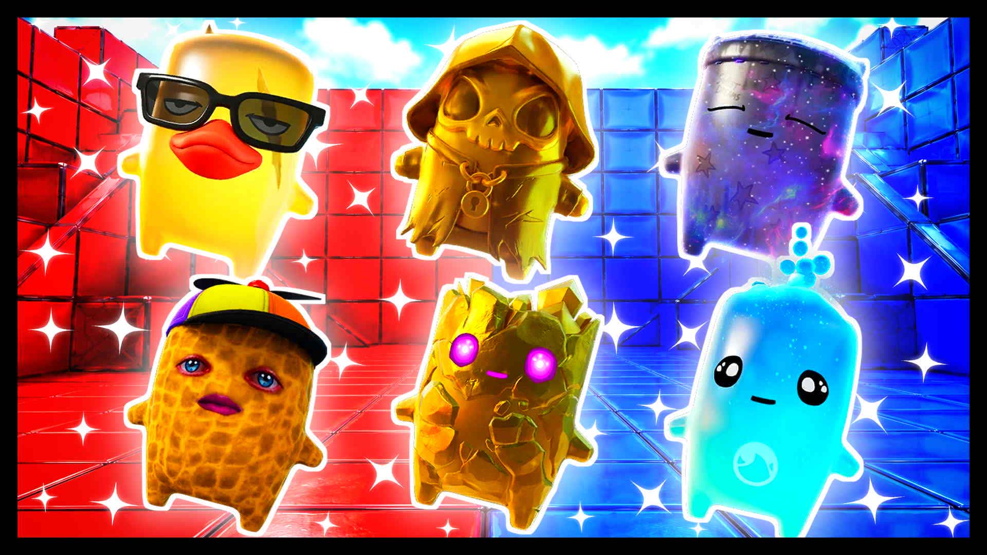 RED VS BLUE EYES EVERYWHERE 🔴🔵 — Fortnite Creative map