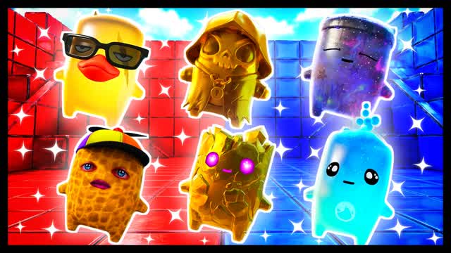 RED VS BLUE EYES EVERYWHERE 🔴🔵 — Fortnite Creative map cover art