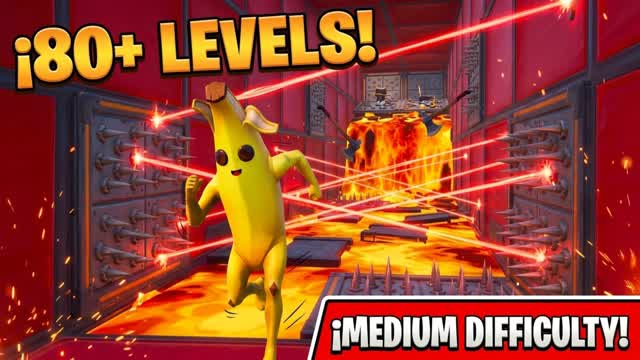 Parkour deathrun medium — Fortnite Creative map cover art