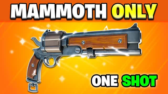 Tilted Towers Mammoth Pistol One Shot — Fortnite Creative map cover art