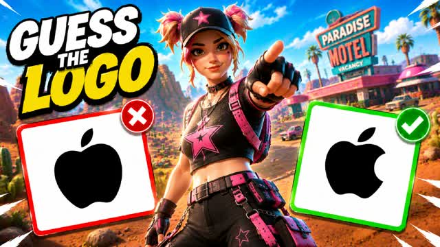 GUESS LOGO 🔎 PARKOUR OBBY — Fortnite Creative map