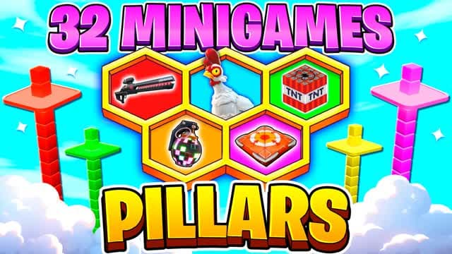 PILLARS 32 MINIGAMES — Fortnite Creative map