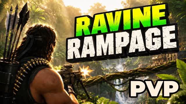 Ravine Rampage [No Build PVP] — Fortnite Creative map cover art