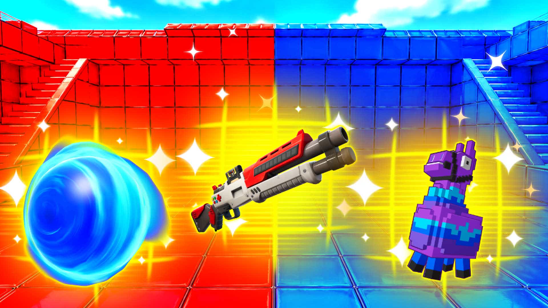 RED VS BLUE CLEAR CUT 🔴🔵 — Fortnite Creative map