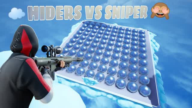 ☁️ HIDERS VS SNIPER 🙈 — Fortnite Creative map cover art