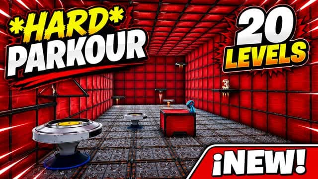 🔥 HARD PARKOUR 20 LEVELS 🔥 — Fortnite Creative map cover art