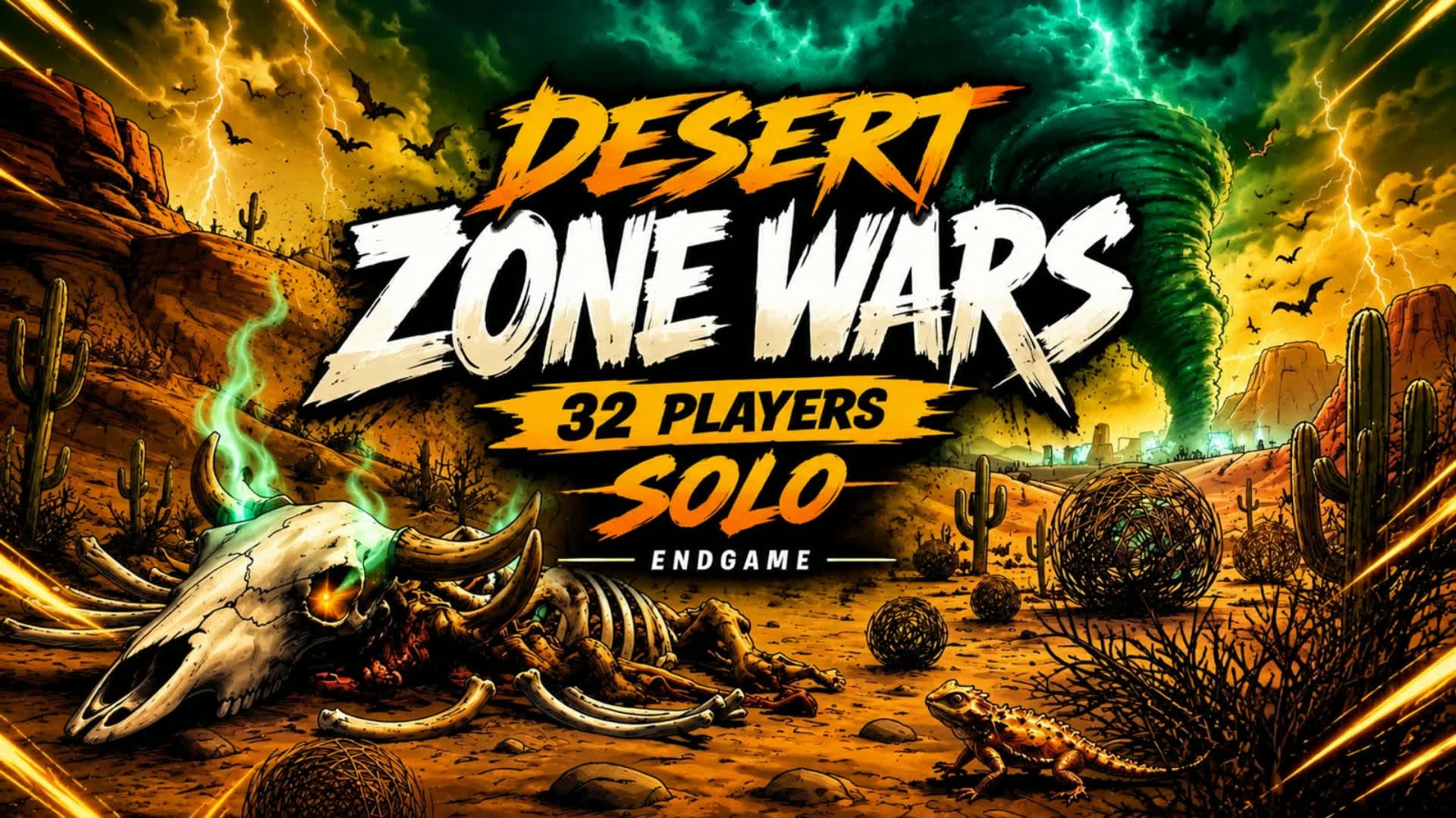 DESERT ZONE WARS - SOLO CAMP 32 PLAYERS — Fortnite Creative map