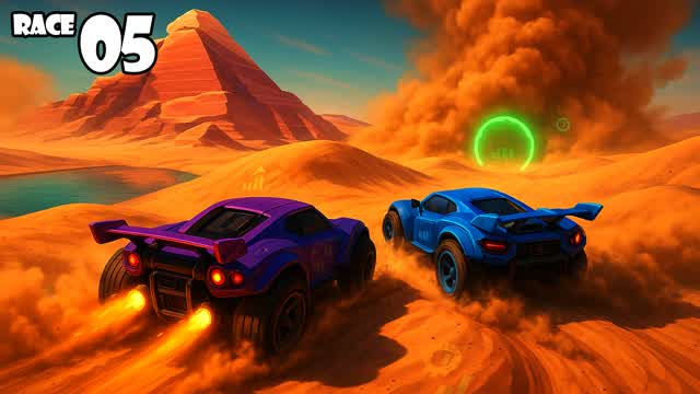 RACE 05: RACE IN DESERT — Fortnite Creative map cover art