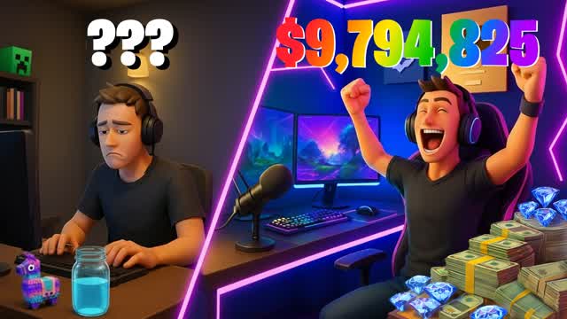 YouTube Tycoon [Gamer Edition] — Fortnite Creative map cover art