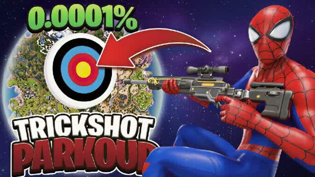 SUPER MEGA TRICKSHOT PARKOUR🎯120 LEVELS — Fortnite Creative map