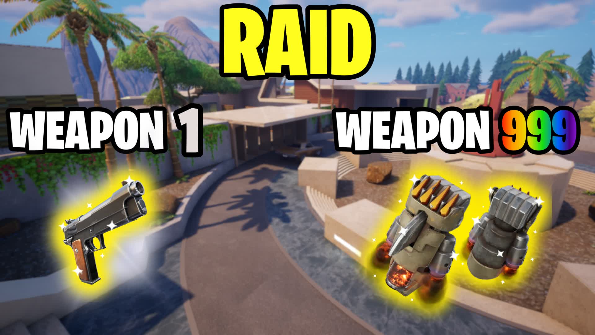 OG RAID ⭐ FIRST PERSON ⭐ GUN GAME — Fortnite Creative map