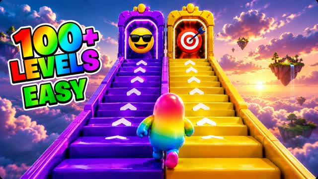 🌈EASY OBBY PARKOUR 100+ — Fortnite Creative map