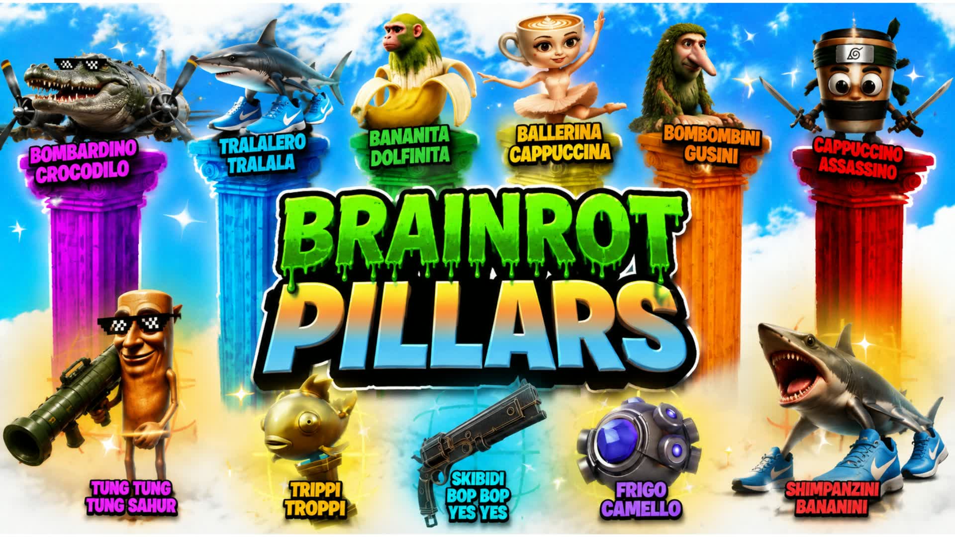 BRAINROT PILLARS — Fortnite Creative map