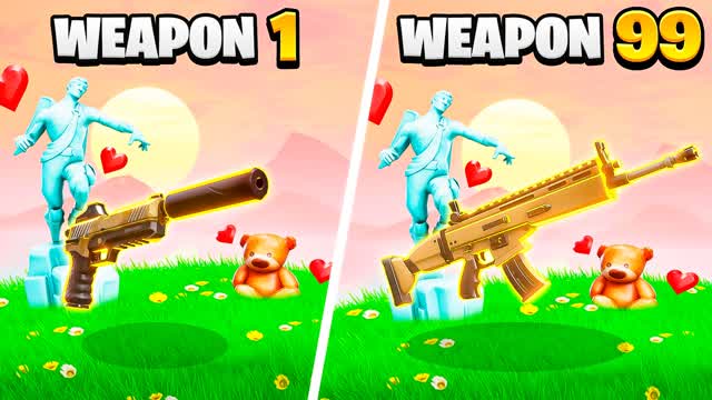 SCARY DATE GOLD GUN GAME 💝 — Fortnite Creative map