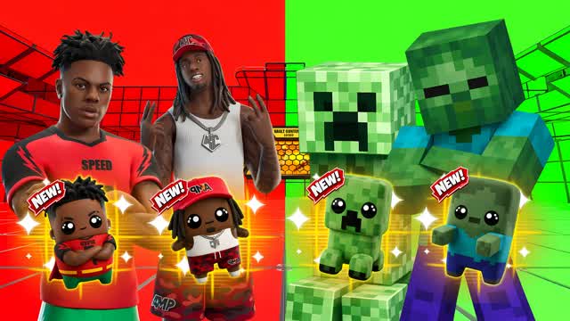 STREAMER VS MINECRAFT [HARDCORE] — Fortnite Creative map