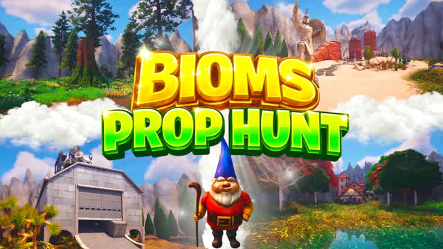 BIOMS PROP HUNT 🌴 - 20 PLAYERS — Fortnite Creative map cover art
