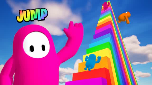 🌈 JUMP UP FALLGUYS PARKOUR 🚀 — Fortnite Creative map