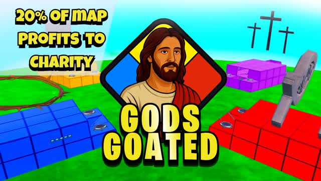 ⚡️Gods Goated - Zone Wars 🌀 — Fortnite Creative map cover art