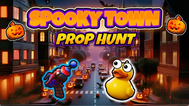 SPOOKY TOWN PROP HUNT — Fortnite Creative map cover art
