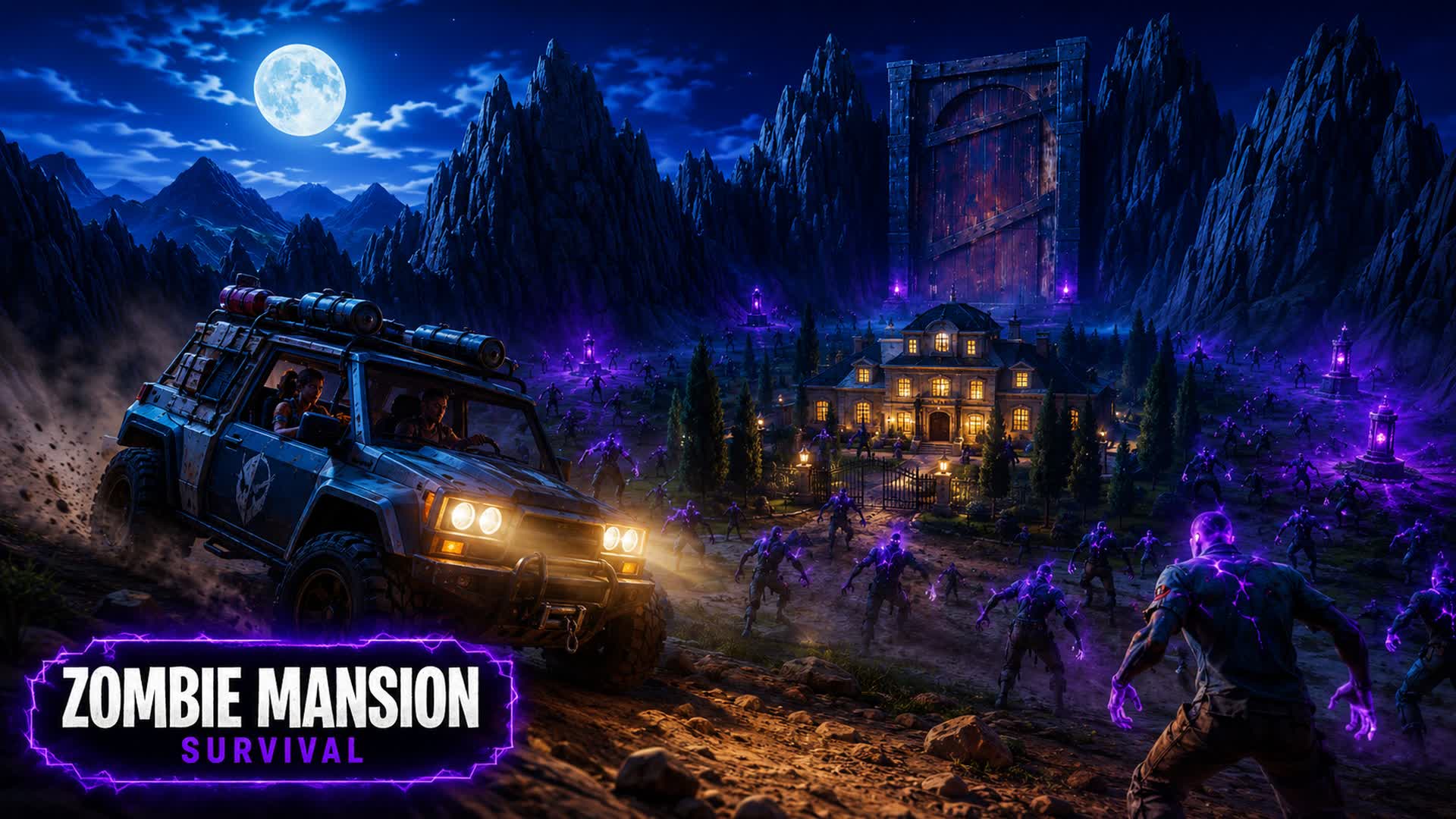 🧟 ZOMBIE MANSION SURVIVAL 🚗 — Fortnite Creative map