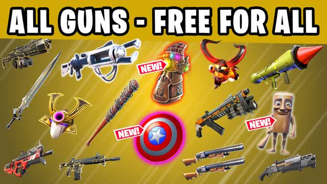 WALKERS PIT ⭐️ FREE FOR ALL ⭐ ALL GUNS — Fortnite Creative map