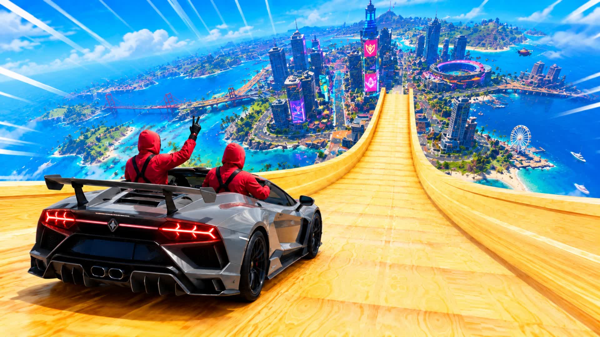 TURBO TRACK - CAR GAME — Fortnite Creative map