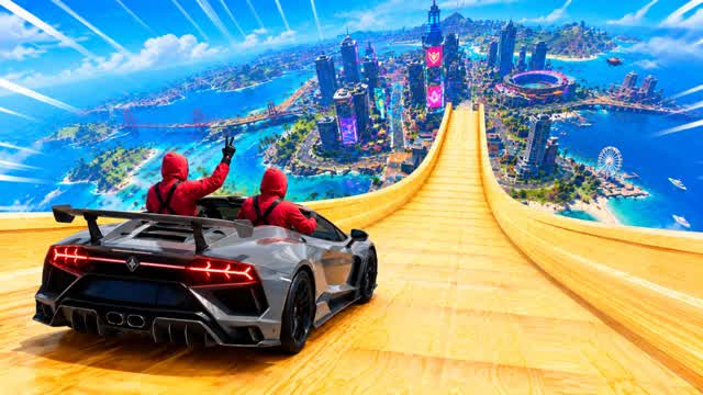 TURBO TRACK - CAR GAME — Fortnite Creative map cover art