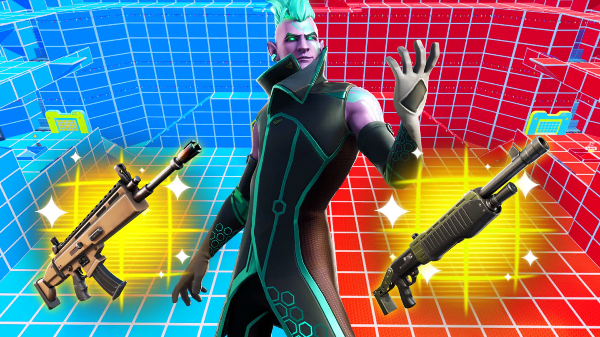 REDD VS BLUEE — Fortnite Creative map