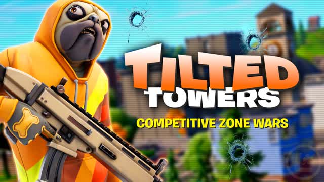 Tilted Towers Zone Wars [Solo 40p] — Fortnite Creative map cover art