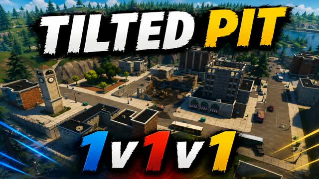 Tilted pit 1v1v1 — Fortnite Creative map cover art