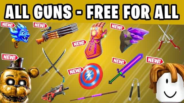 99 BOTS ⭐ALL GUNS - FREE FOR ALL ZOMBIES — Fortnite Creative map