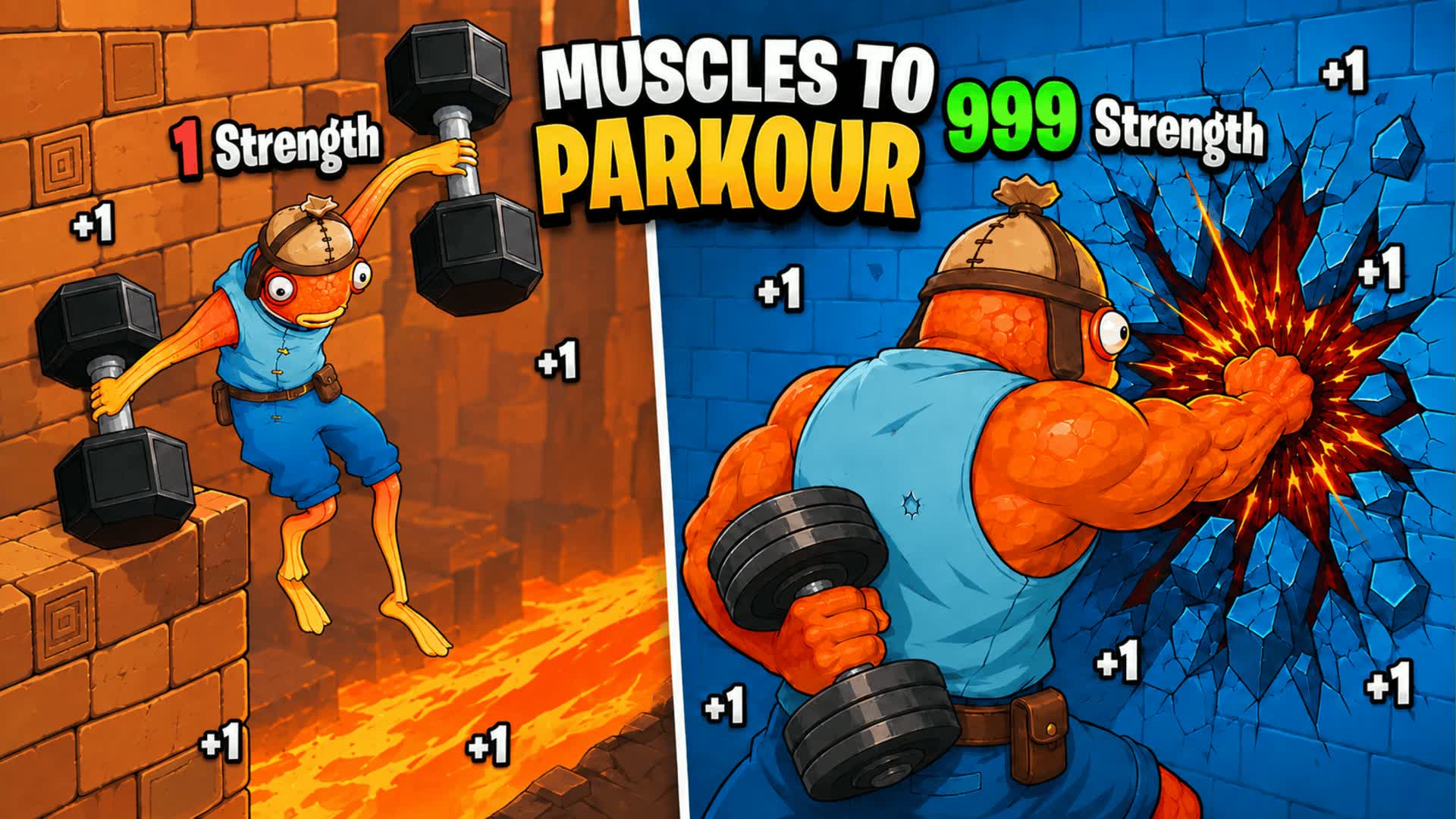MUSCLES TO PARKOUR — Fortnite Creative map