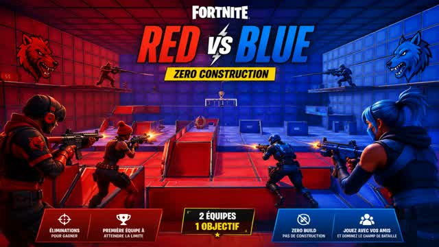 ranked redvsblue no build — Fortnite Creative map cover art