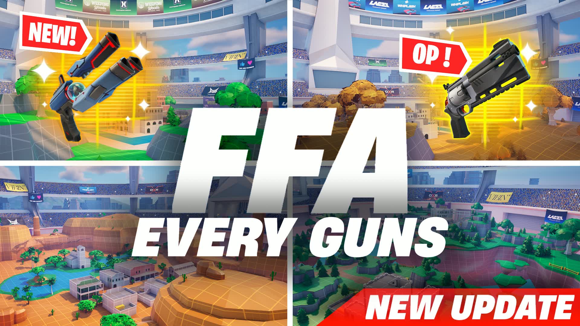 All weapons FFA - ARSENAL — Fortnite Creative map