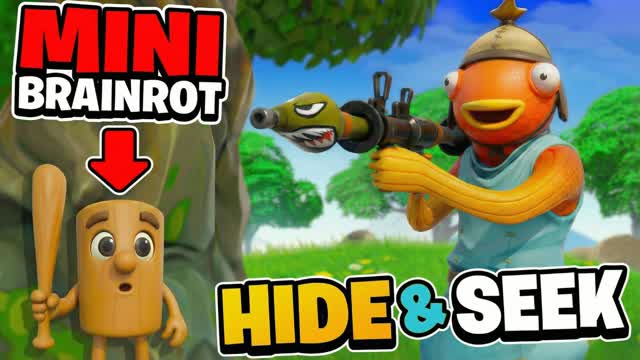 Mini Brainrot Hide & Seek 👀 [PROP HUNT] — Fortnite Creative map cover art