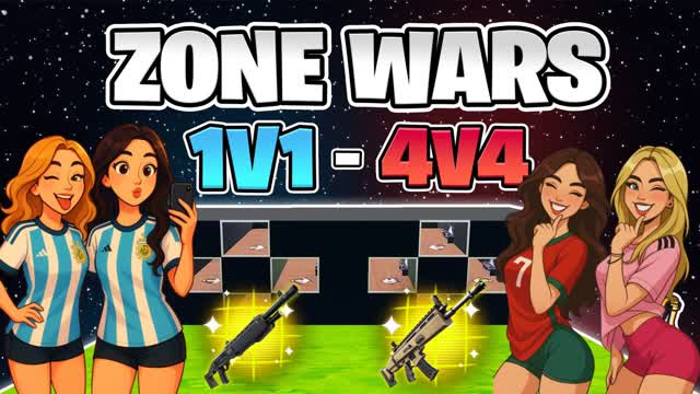 ZONE WARS 1v1-4v4 TIKTOK MAMITAS 💞 — Fortnite Creative map cover art