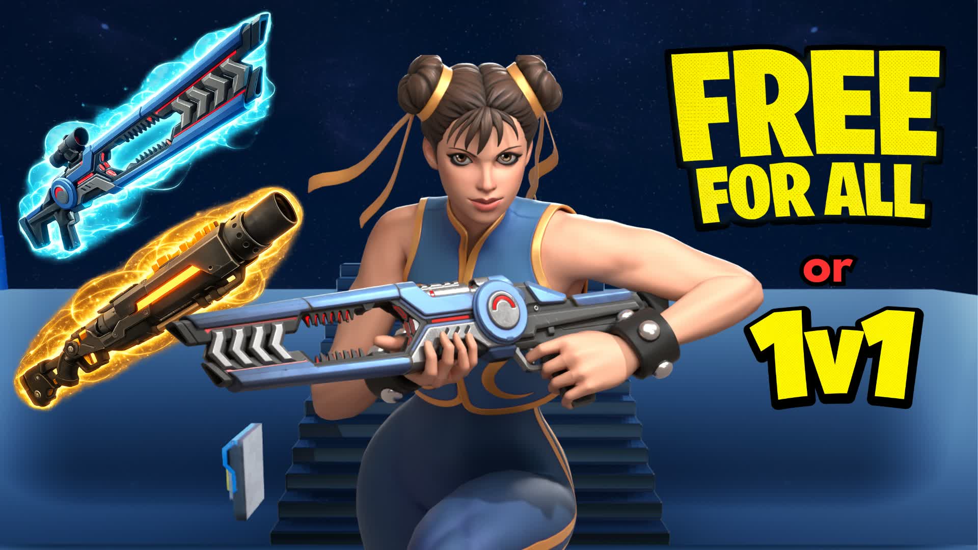 1v1 or Free for All — Fortnite Creative map