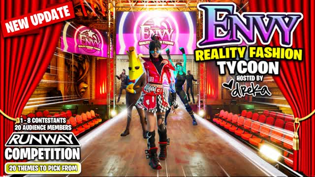 Envy Reality Fashion Tycoon — Fortnite Creative map cover art