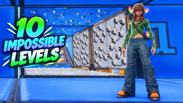 10 impossible levels DEATHRUN — Fortnite Creative map