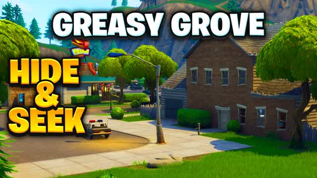 Greasy Grove Hide N Seek — Fortnite Creative map cover art