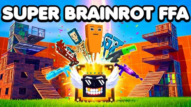 Super Brainrot FFA — Fortnite Creative map cover art